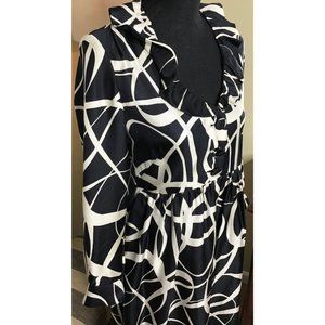 J. CREW BLACK & CREAM DRESS W/POCKETS SIZE 4